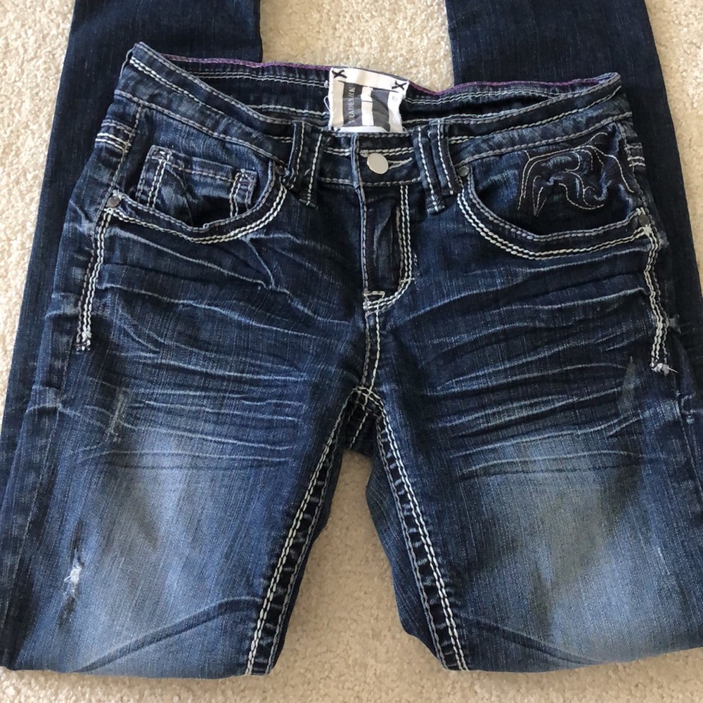 Trademark Jetsetter Skinny Size 7/8 29 in Darkwash